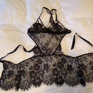 Hustler Hollywood Lingerie, Apron Chemise, Size L